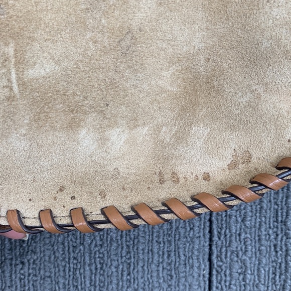 Michael Kors Crossbody Bag Womens Small Tan Suede Whipped Chelsea Shoulder Purse - Picture 11 of 17